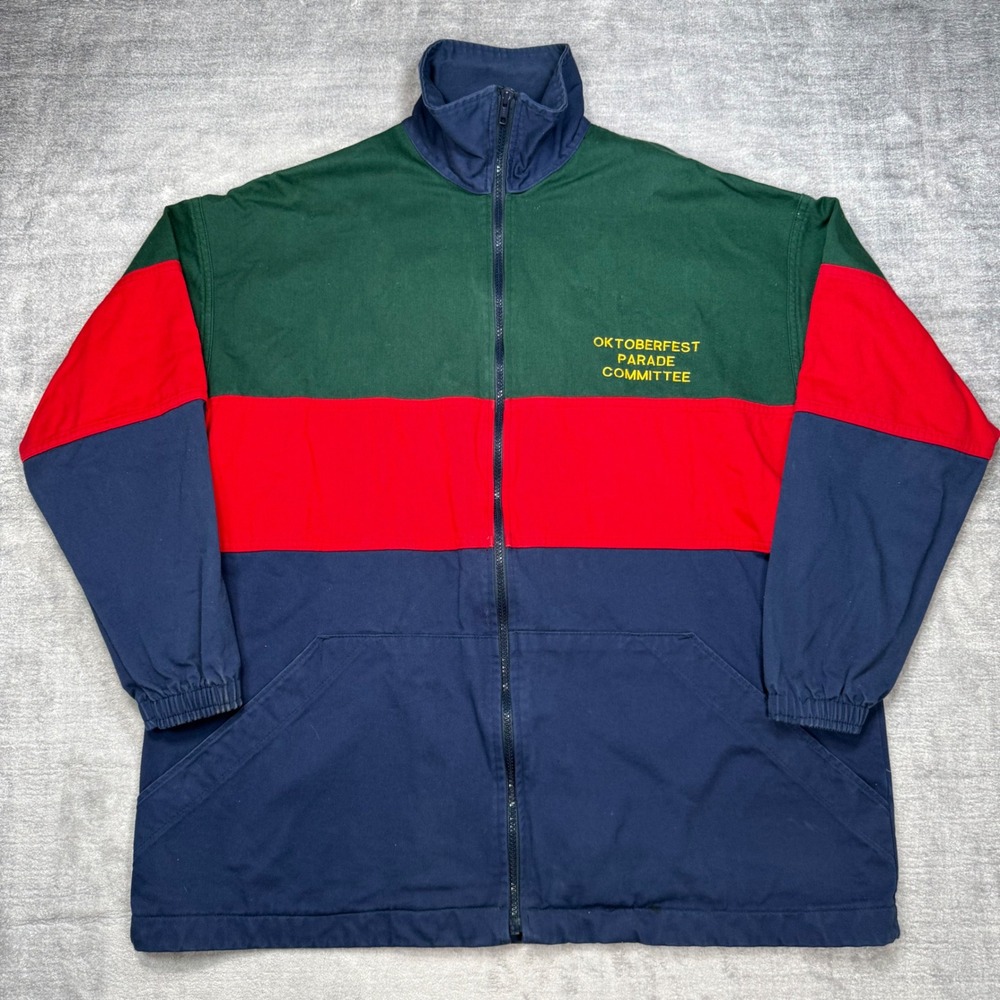 Barbarian Jacket Mens Medium Multicolor Vintage 90s Oktoberfest Colorblock